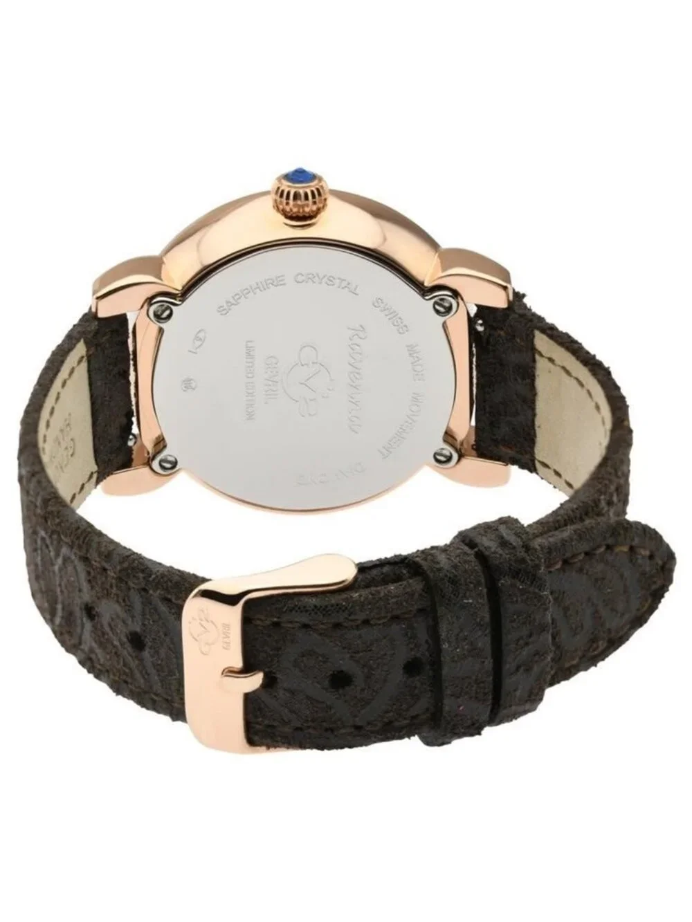 NWT Gv2 By Gevril Ravenna Floral Quartz Diamond Mother of Pearl Dial Ladies Watc